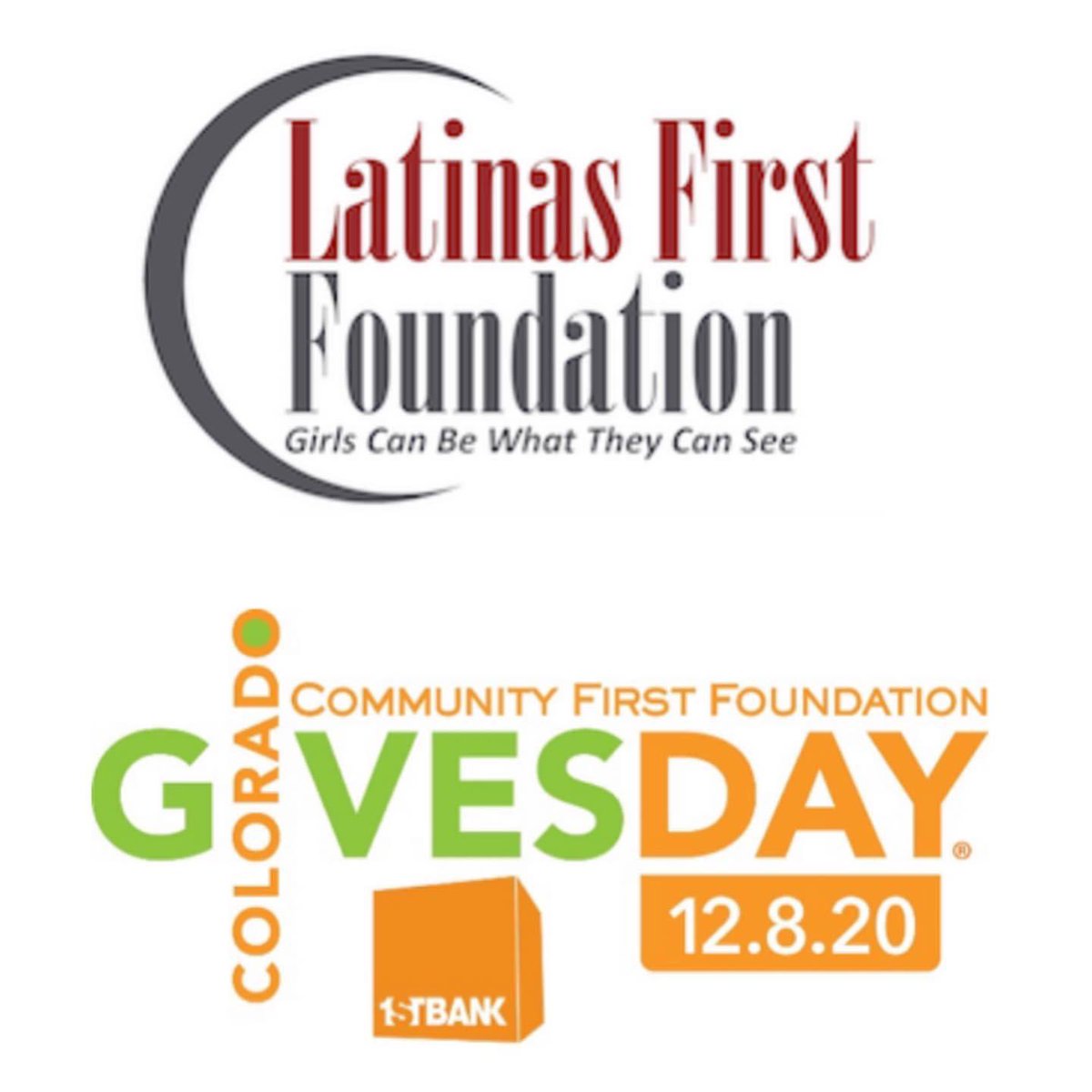 LatinasFirst's tweet photo. We are SO excited to share that the Latinas First Foundation is participating in Colorado Gives Day on December 8, 2020! Colorado Gives Day is a statewide movement to increase online giving in conjunction with the Community First Foundation presented by First Bank. https://t.co/t8SKb3odpB
