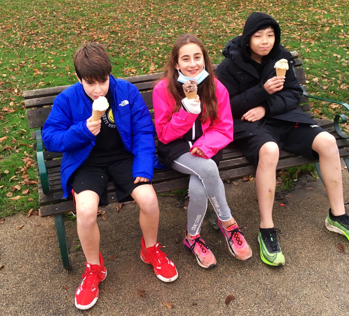 DCPSBoarding's tweet image. A fun Exeat weekend in school for 5 of our overseas boarders. 🍕🍦🕺 #nevertoocoldforicecream