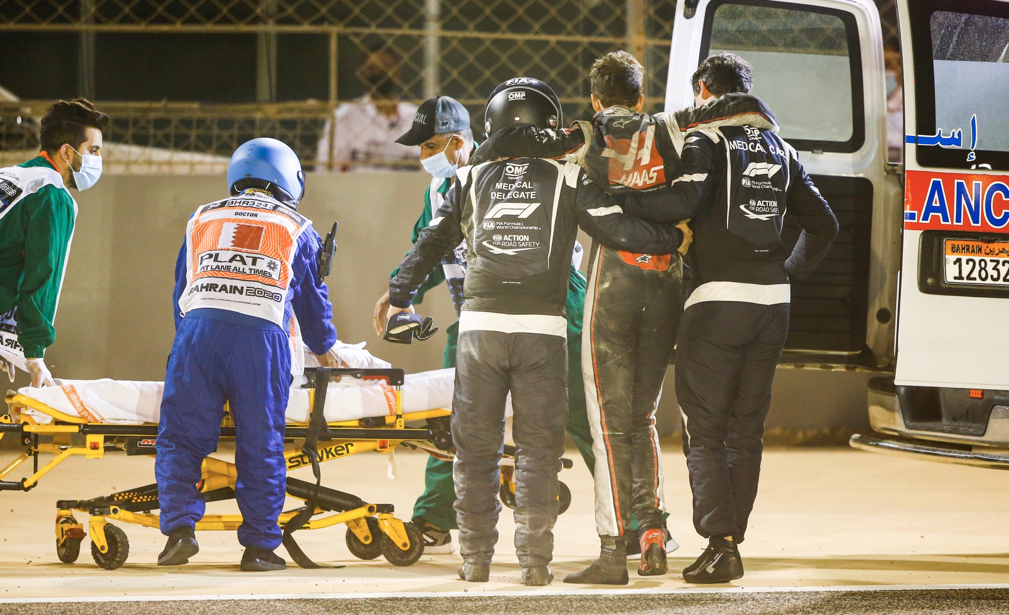 Romain Grosjean Bahrain Accident