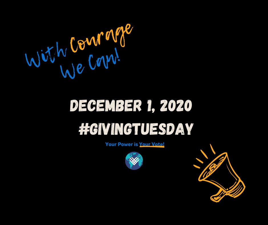 Giving back isn’t cancelled. Save the date #GivingTuesday is on Dec. 1 ~ and we're  raising funds to help educate and empower #California’s future voters! #WithCourageWeCan #ProtectDemocracy 🇺🇸