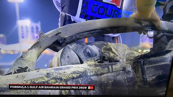 Esta es la pieza que explica porque Grosjean se ha salvado, el HALO,