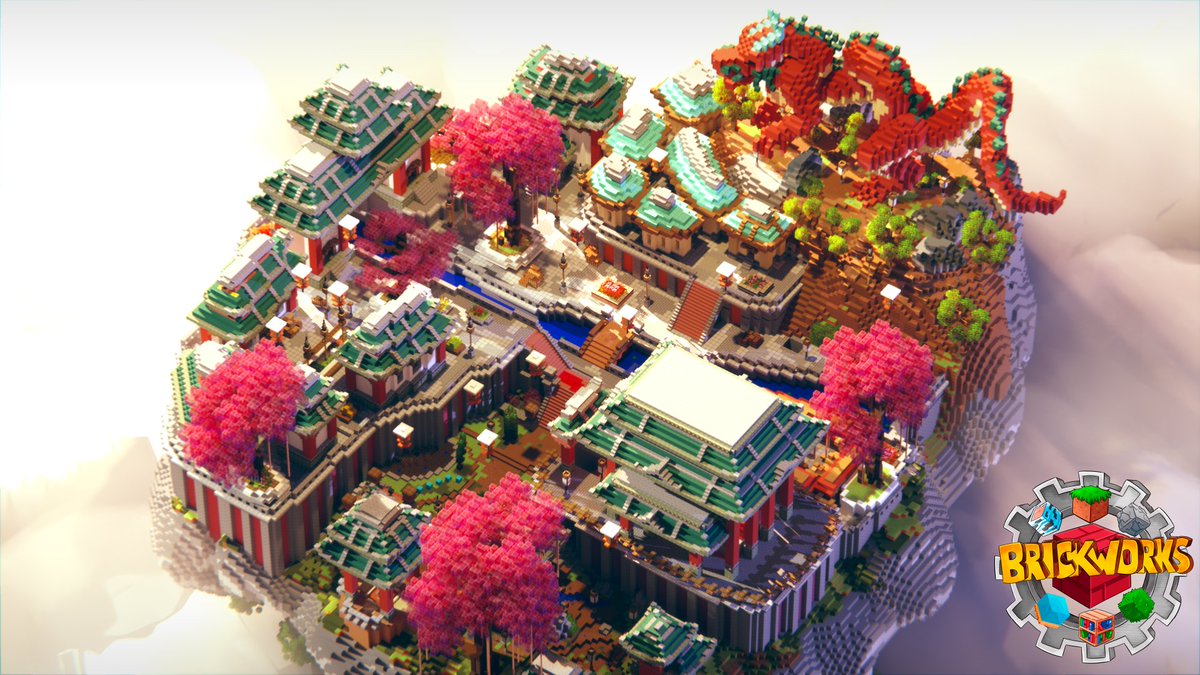 Wander through the cherry blossoms of this oriental city spawn for <a href="/MCPvPWars/">Jack.</a>, sauntering in the bliss of the tranquil air as the winding dragon watches over.

#Minecraft #MinecraftBuilds #Brickworks