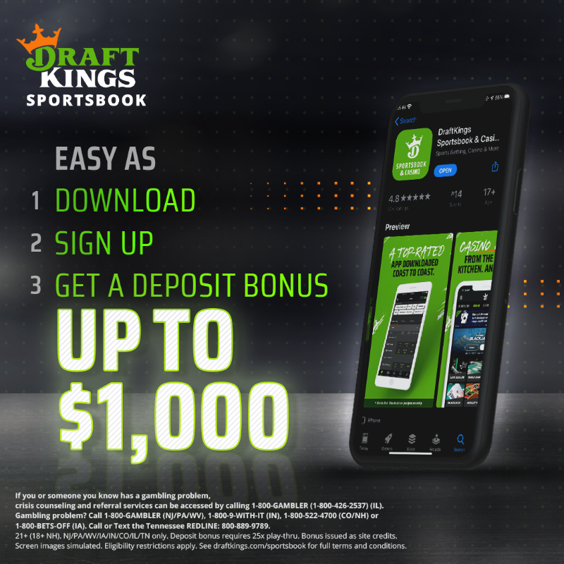 DKSports's tweet photo. Bet on Football and get a Deposit Bonus up to $1000 💸
#DraftKings