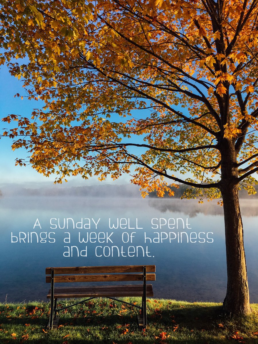 A Sunday well spent brings a week of happiness and content.  Have a wonderful and meaningful Sunday everyone! #SundayMorning