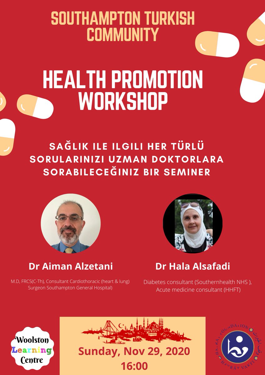 Health Awareness Workshop for Southampton Turkish Community today by Dr Aiman Alzetani and Dr Hala Alsafadi <a href="/AlsafadiHala/">Hala alsafadi</a>