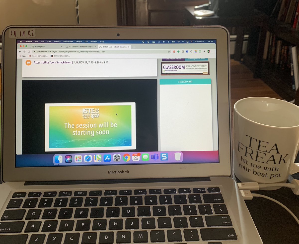 techrankin's tweet photo. I love a #conference that I can attend from my couch with my tea at hand @iste #ISTE20 #iste2020 #iste20LIVE #teafreak https://t.co/pipNJcMcKm