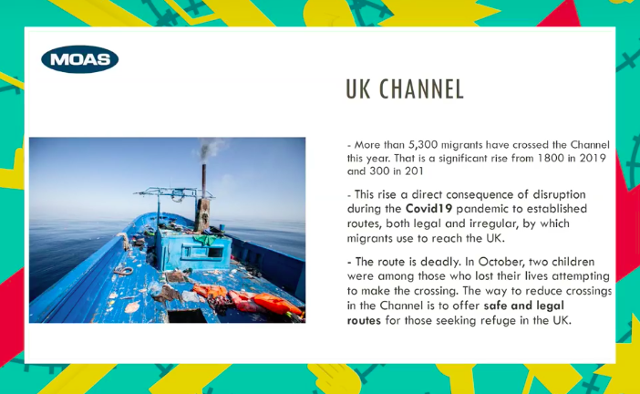 disruptberlin's tweet photo. As @ReginaCatrambon puts it, "there is no clear search and rescue operation - or protocol!"

The UK Channel has seen a significant increase in crossings: more than 5,300 migrants have crossed the Channel this year. The safe and legal routes are scarce.

#BordersOfFear #DNL21 https://t.co/dwr1M53hgv