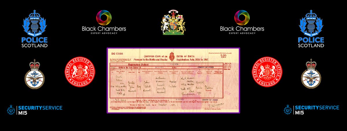CarrollTrusts's tweet photo. #AdvocateGeneral #Scotland Lord #KeithStewart QC #RoyalForgedBirthCertificate Forensics File HM #QUEENELIZABETH II - GERALD 6TH #DUKEOFSUTHERLAND AND HRH #PRINCESSMARINA #DUCHESSOFKENT #PRINCEPHILIP #RoyalFamily Most Famous Identity Theft Case in the World https://t.co/MOklczSupi https://t.co/S30ljPeXkg