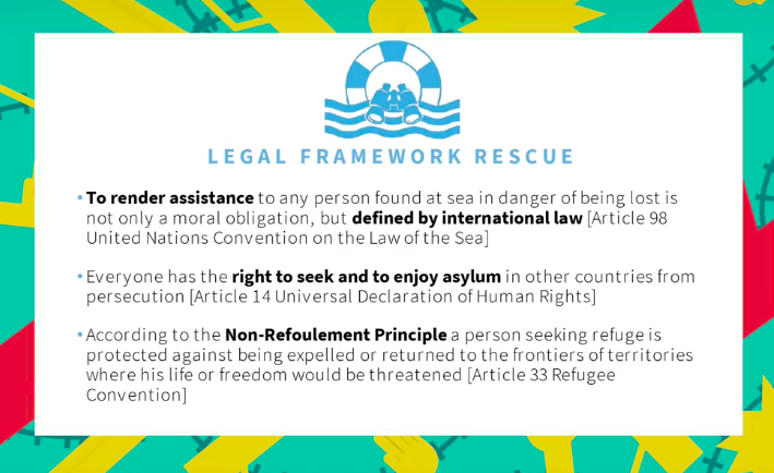 disruptberlin's tweet photo. Here's a helpful summary of the legal framework for sea rescue. 

👩‍💻 Streaming #live now >> https://t.co/ps06wRHDCn

#BordersOfFear
#DNL21 https://t.co/8iDDUceMxl