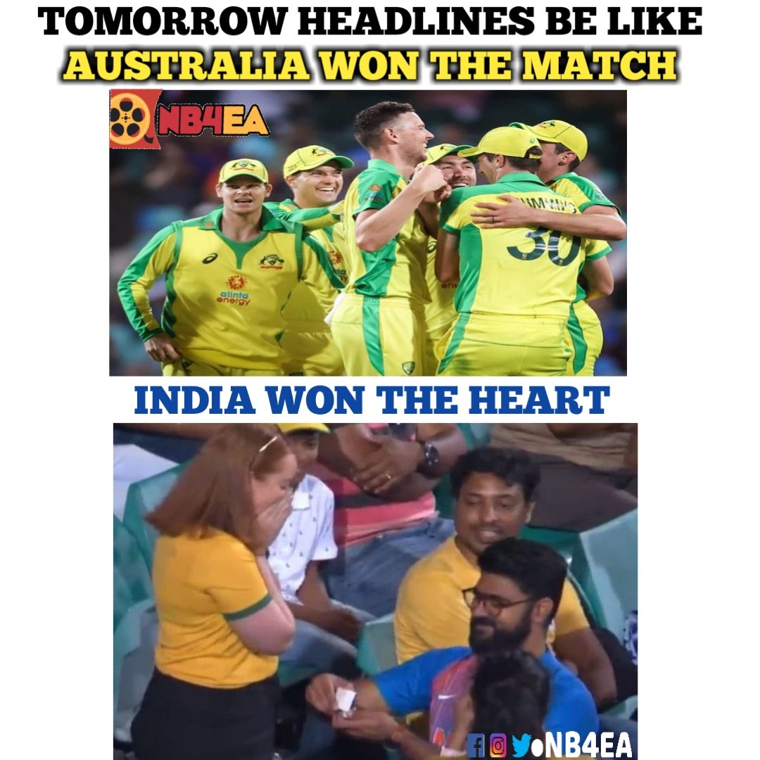 Nb4Ea's tweet photo. #Tomorrow #Headlines #India #Australia 😲
#ODI #IndianCricket #LostMatch #Indian #Boy #AustralianCricket #AustraliaTour #Girl #Sydney #Australian #LoveProposal #WonHeart #OneDayMatch #Sunday #Lead #Bhaarath
#Telugu #English #nb4ea 👍 follow @Nb4Ea https://t.co/j10LjBxsCb