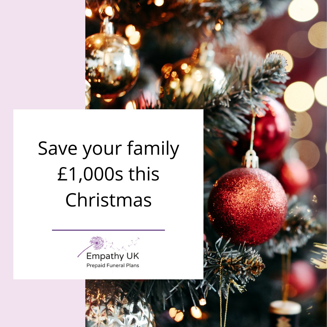 EmpathyPlans's tweet photo. Save your family £1,00s this #christamas by taking out a funeral! 🎄

Call today for a #free quote from one of our team!
☎️ 0800 612 89 89

#funeral #funeralplans #empathy #empathyfuneralplans #uk #cremation #burial https://t.co/x2wWGbMQQ8