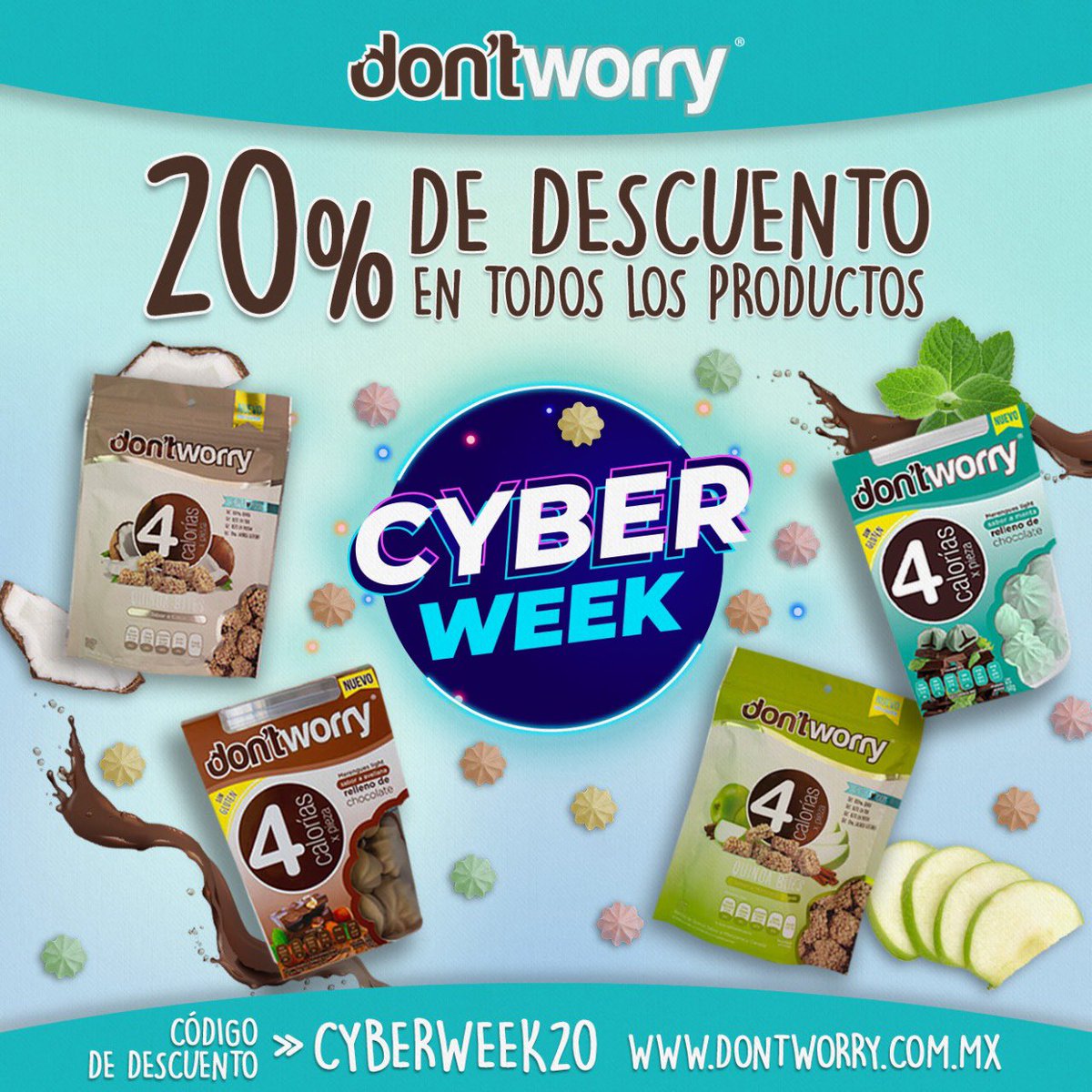 dontworry_mx's tweet photo. ¡En #Dontworry_Mx nos unimos al #cyberweek! 🤗🙌

Checa aquí cuáles son los descuentos y dónde puedes encontrarlos. ☝🏻

¡Convierte tu #dulceantojo en un momento saludable y de máxima indulgencia!✨😍

#Dontworry #snacksaludable #antojosaludable #postresaludable #snack https://t.co/tVTZFb6CZB