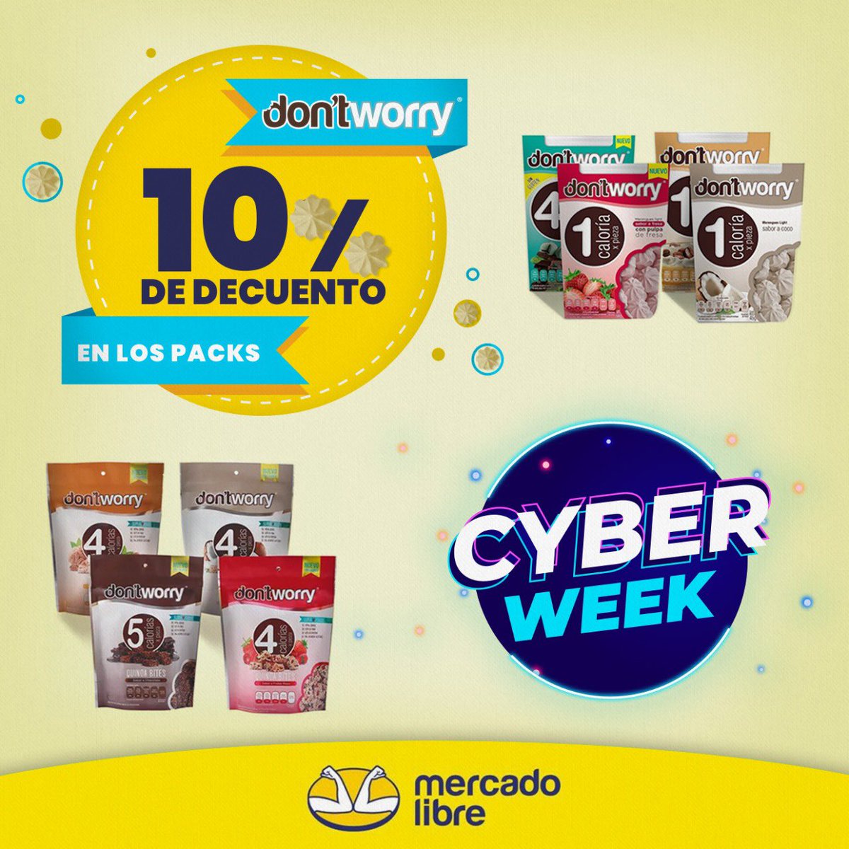 dontworry_mx's tweet photo. ¡En #Dontworry_Mx nos unimos al #cyberweek! 🤗🙌

Checa aquí cuáles son los descuentos y dónde puedes encontrarlos. ☝🏻

¡Convierte tu #dulceantojo en un momento saludable y de máxima indulgencia!✨😍

#Dontworry #snacksaludable #antojosaludable #postresaludable #snack https://t.co/tVTZFb6CZB