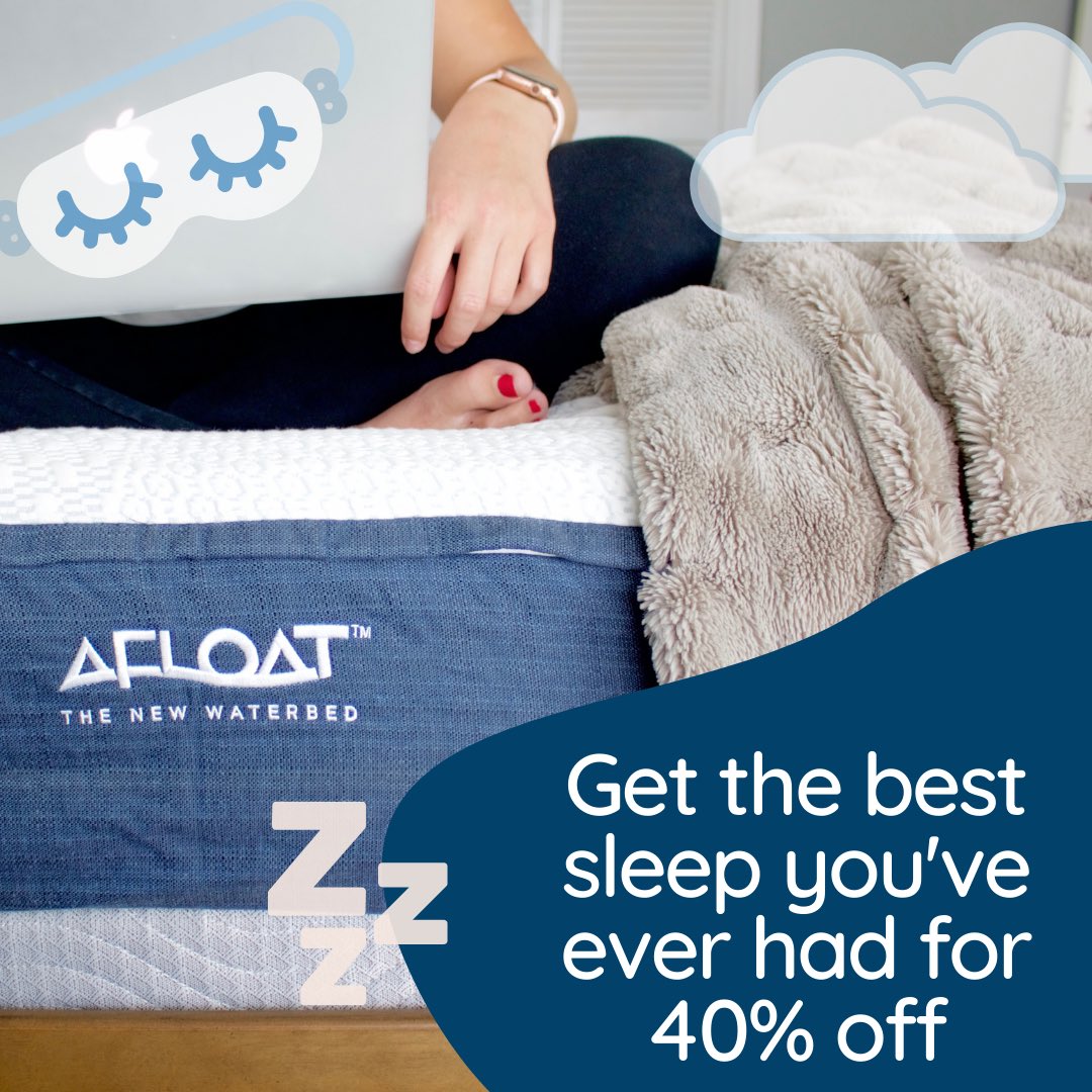 AfloatSleep's tweet image. Calling all sleepyheads! Nothing helps you sleep like an Afloat waterbed. From temperature control to wave suppression, our waterbeds are designed for all night sleep. Save 40% on all mattresses while supplies last!!
#mattressinabox #waterbed #bestmattress
Afloatsleep.com