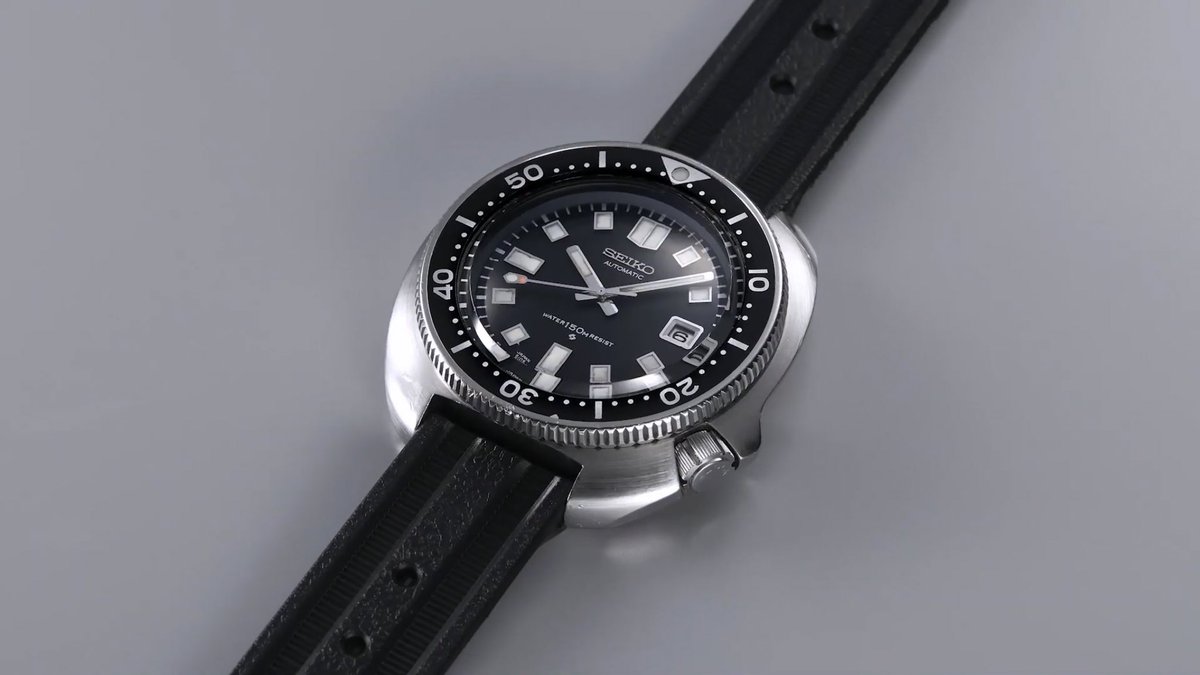 SeikoProspex's tweet image. #IconicDivers Series: The #Seiko 6105-8110 “Deep Sea Diver” was introduced in 1970 and had a 7 year run before being phased out in favor of the 6309 series. Also known as the “Willard” it was recently reintroduced in various modern interpretations. #DiveWatches #Watches