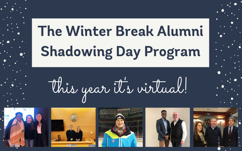 Winter Break Shadowing Program Application: DEADLINE TOMORROW conta.cc/2UMPkru