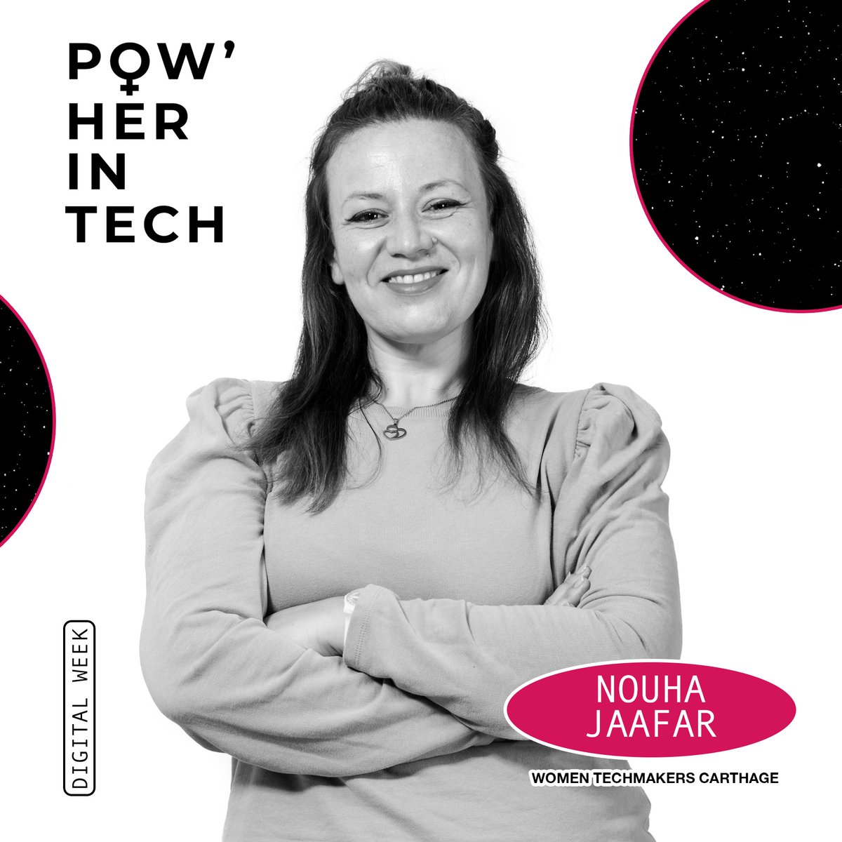 Thank you POW'HER IN TECH WEEK TUNISIA for this amazing event 🤩🤩🤩 special mention to the team that made it a success 🌟
Find my interview of the POW'HER CAST series 
Spotify : cutt.ly/lhjp8oI
Soundcloud : cutt.ly/Vhjp4iX