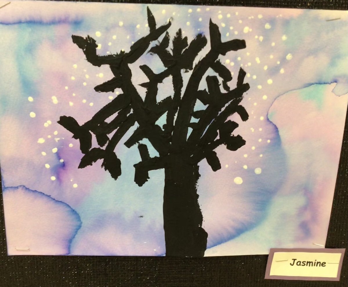 inkster_school's tweet photo. Snowy night trees created by Ms. Miller’s Grade 1/2 class. #beautifultrees #winter ⁦@WinnipegSD⁩ https://t.co/MTpC8lQW8z
