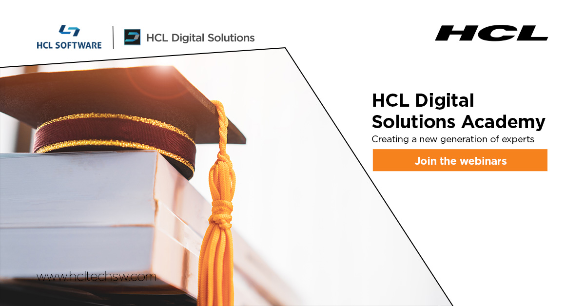 HCLDigital's tweet image. Join us for these awesome #webinars all around the world so we can help you solve challenges, unite disparate systems, automate the every day, and realize the power of the possible. hclsw.co/rzqdow
#DigitalSolutionsAcademy