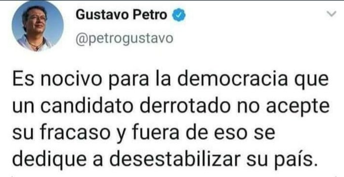 ghitis's tweet photo. Petro analizando el actuar de Petro. https://t.co/cwlcbx55Wi