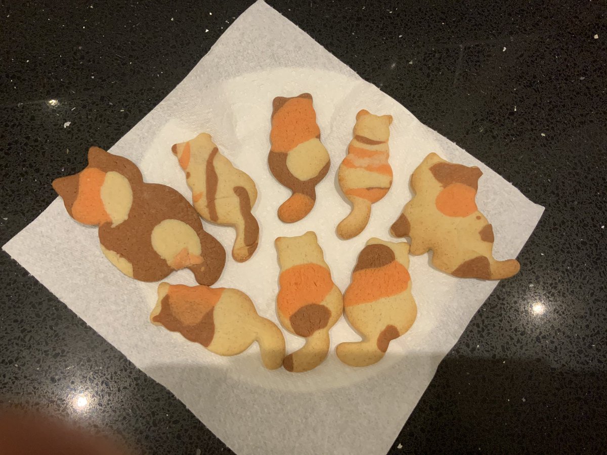 Bestest_Ange's tweet photo. Biscuit/Cookie anyone?! Been baking these gorgeous calico treats today. Super fun and even more tasty than a fresh kitty loaf!
#baking #kittycat #cookies #biscuits #calico #tabby #catcookie #catbiscuits #cats #catsorganizedneatly #AdoptIfYouCan #AdoptDontShop https://t.co/ZzqGSZ5Pjc