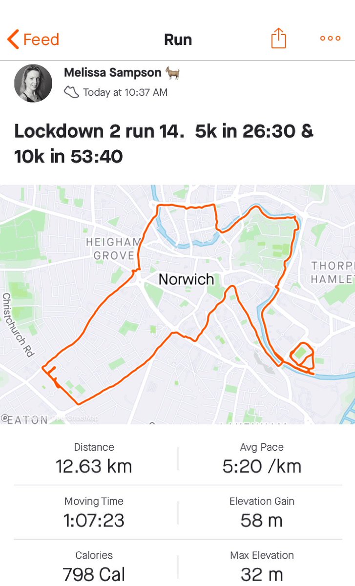 melissas8mpson's tweet photo. Iβve been pounding the streets of Norwich in #Lockdown2 to raise money for β¦@HelpMusiciansUKβ© #MilesForMusicians along with 50 musicians UK wide to reach a goal of 3000 miles. Please sponsor us and motivate us through the last few days https://t.co/sru9dvcmXA ππββοΈ https://t.co/oNOG9vh5aP
