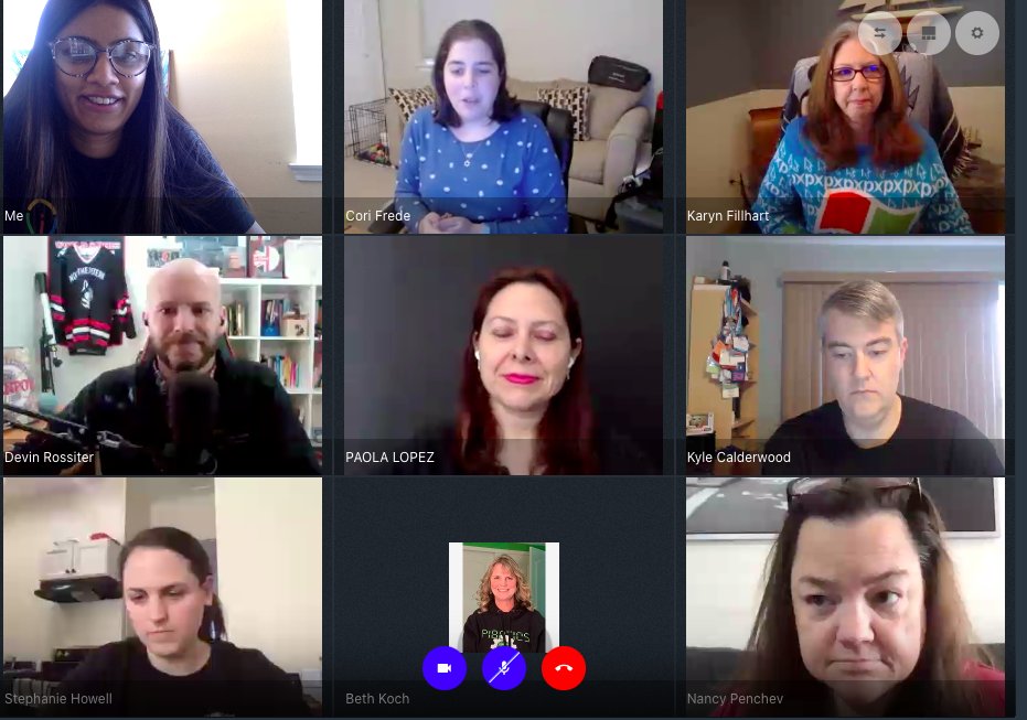 Awesome to connect with everyone during 'Best of Both Worlds' Time went so fast with @MakingCentsOfIt  (Her dog loves us!) @Filibuster3 (rockstar Microsoft expert!) @DevinRossiter (two-time Jeopardy champ) @mrshowell24 (She loves #LON19) @KcalderW  wke.lt/w/s/XS1TsH #ISTE20