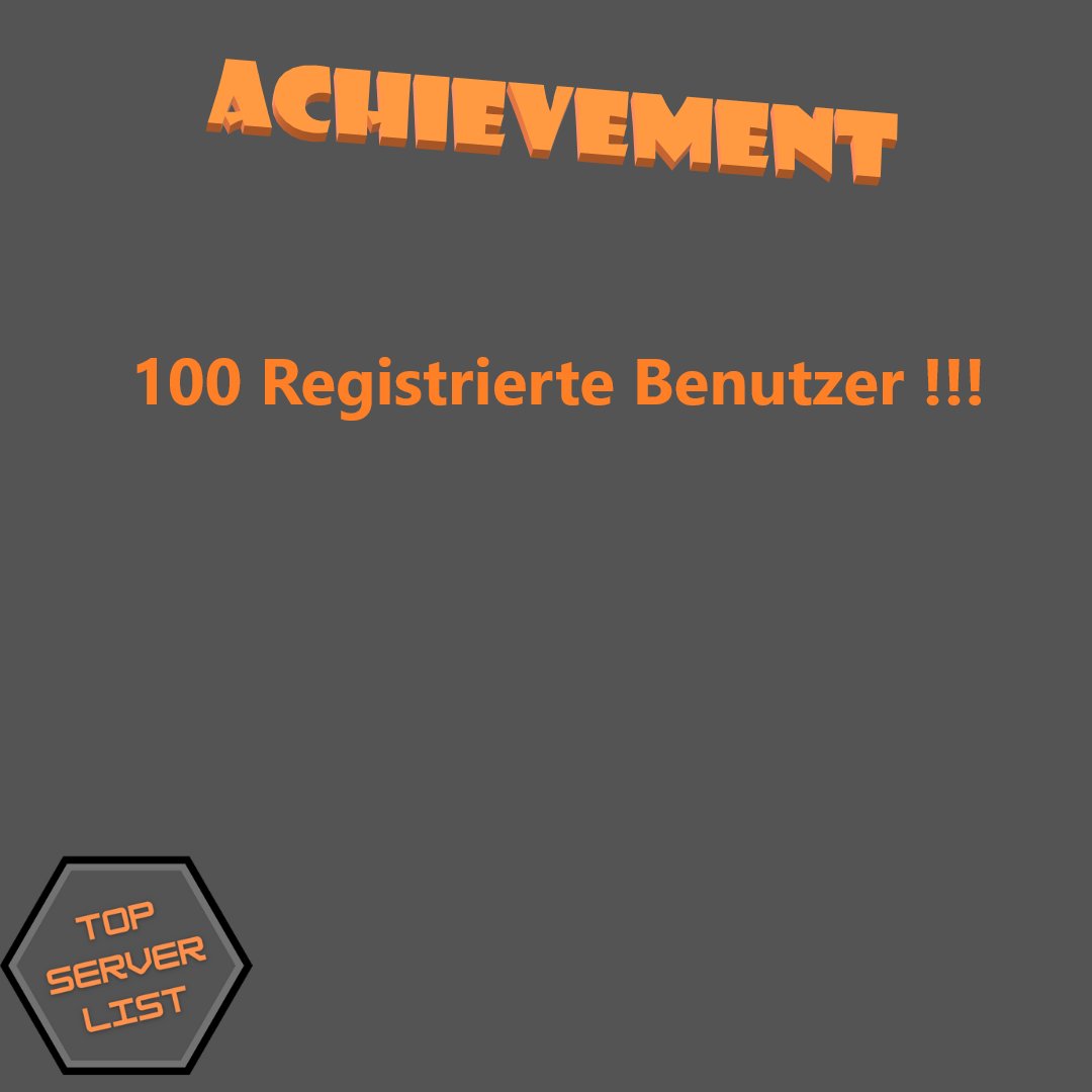 TopServerList1's tweet photo. Danke für 100 Registrierte Benutzer ❤️

50% Rabatt Code: ✔️810-662-542 
Einlösbar bis zum 31.12.2020 https://t.co/gACR6nxLjm