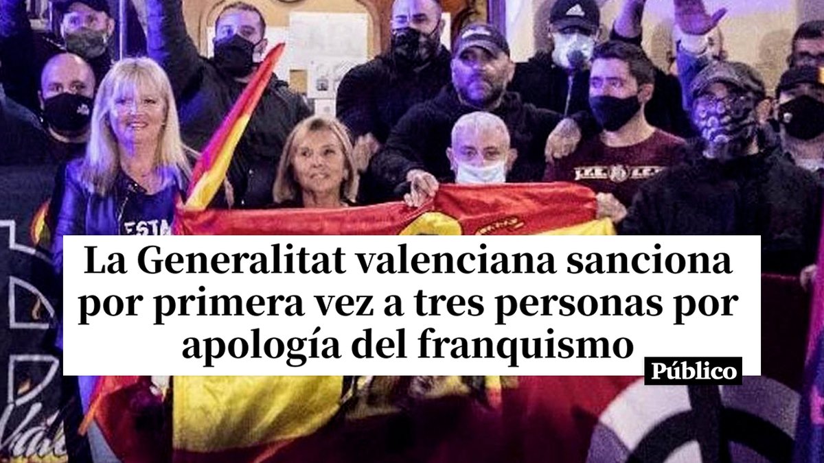PODEMOS's tweet photo. Es una buena noticia y gran paso para la democracia que por primera vez en más de 40 años se sancione la apología y la exaltación del franquismo.

En una democracia moderna no puede haber espacio para glorificar el fascismo. https://t.co/834QSclhTE