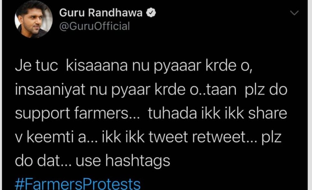 Vishal_G_R's tweet photo. @GuruOfficial #FarmersPortest #supportfarmers https://t.co/6PAfljYrmV