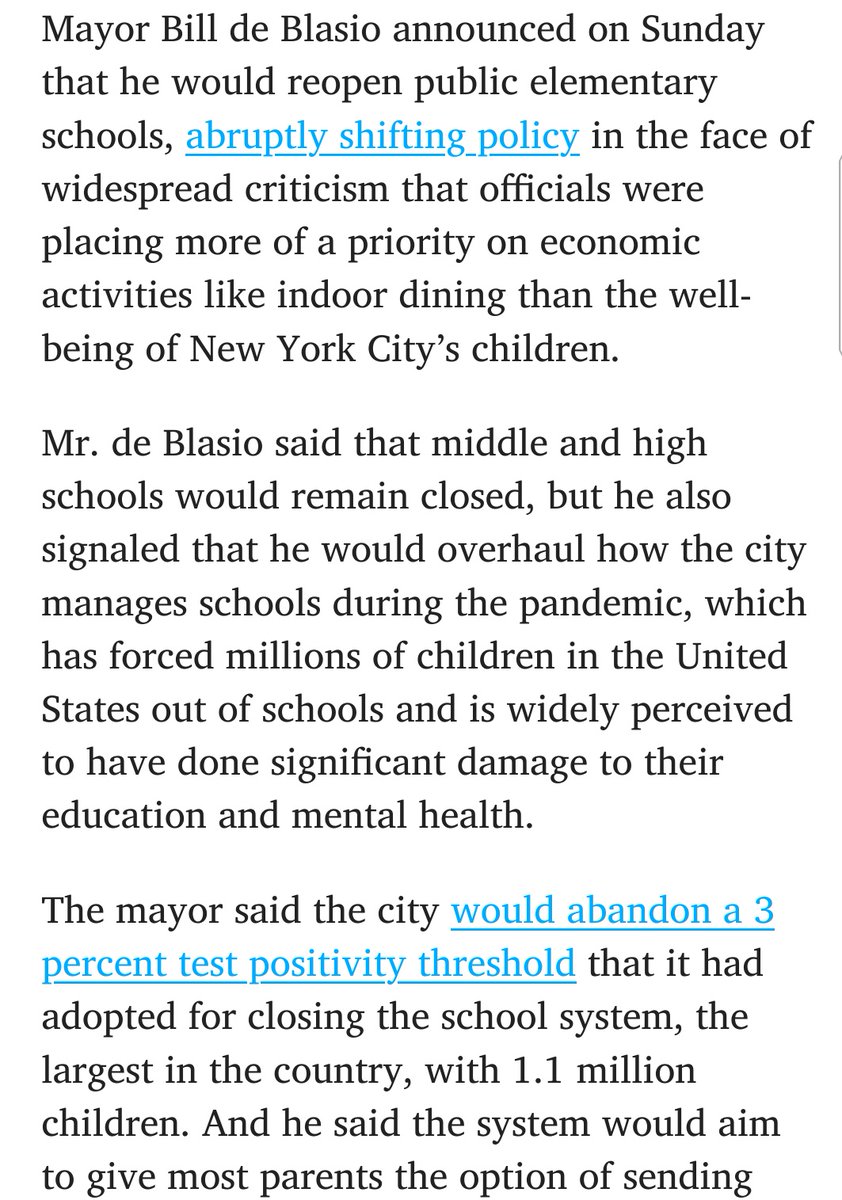 So who got to him? (my bet Cuomo - see images) Stunods! New York City Will Reopen Elementary Schools and Phase Out Hybrid Learning Mayor Bill de Blasio announced an abrupt shift in managing schools during the pandemic. Article:  https://www.nytimes.com/2020/11/29/nyregion/schools-reopening-partially.html?campaign_id=60&emc=edit_na_20201129&instance_id=0&nl=breaking-news&ref=cta&regi_id=87541111&segment_id=45632&user_id=4d69d8eb3603fea662ae7c56b268c071 @itosettiMD_MBA  @DrZoeHyde