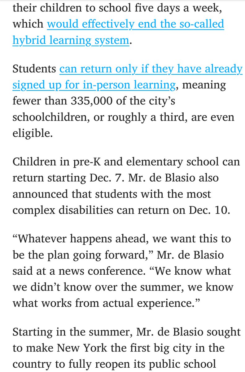 So who got to him? (my bet Cuomo - see images) Stunods! New York City Will Reopen Elementary Schools and Phase Out Hybrid Learning Mayor Bill de Blasio announced an abrupt shift in managing schools during the pandemic. Article:  https://www.nytimes.com/2020/11/29/nyregion/schools-reopening-partially.html?campaign_id=60&emc=edit_na_20201129&instance_id=0&nl=breaking-news&ref=cta&regi_id=87541111&segment_id=45632&user_id=4d69d8eb3603fea662ae7c56b268c071 @itosettiMD_MBA  @DrZoeHyde