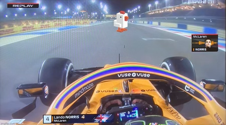 3cmac's tweet photo. @wtf1  Lando: there’s a guy on the track!
Guy on track...
#wtf1 #F1 #bahraingp https://t.co/CncEMh369Z
