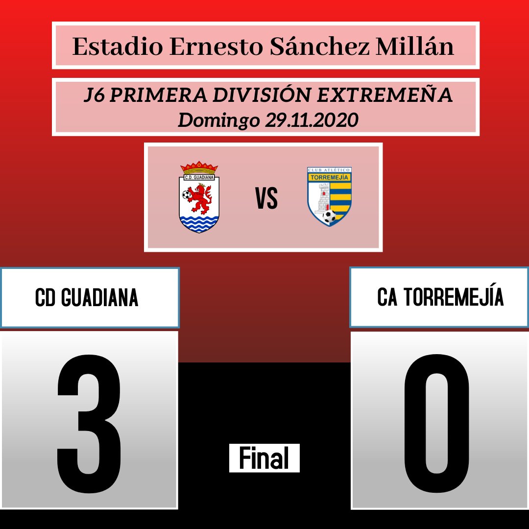 CD_Guadiana_'s tweet photo. J6 | Primera División Extremeña
CD Guadiana 3 - 0 CA Torremejía
⚽Juanjo
⚽Jorge Coronado
⚽Miguel Romero https://t.co/L9AZebAK2I