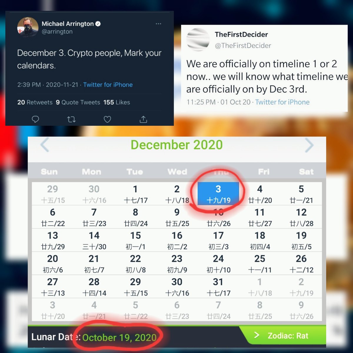 TheMatrixology's tweet photo. WARNING 🚨
(#December3rd)

- 123/321/213 = #Elite Energy/#Frequency

12/3 is a very #powerful date

- The #Elite will use this day to advance their #plans

Expect big things

- This date's-#Energy is also #connected to #BTC 👀

#BTC crashed 3/12
(#Dec3rd = 10/19 Luner Calander) https://t.co/ByQzJNz8xQ