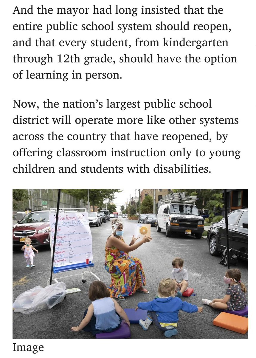More on New York City Will Reopen Elementary Schools and Phase Out Hybrid LearningThe best part is that they're doing this while we surge. 2/3 I'm not sure if this is under paywall but think it's important to read.