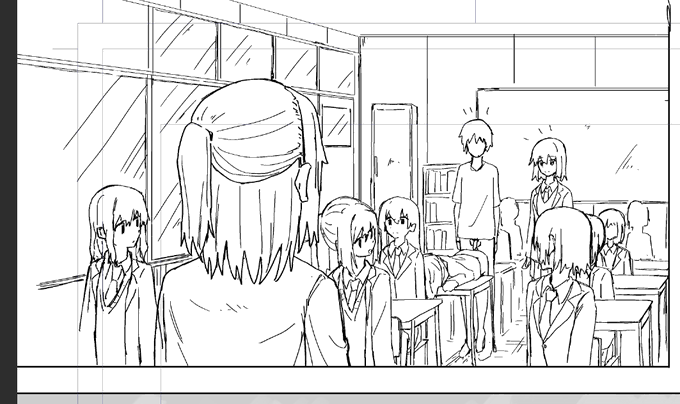 達成感のある線画 