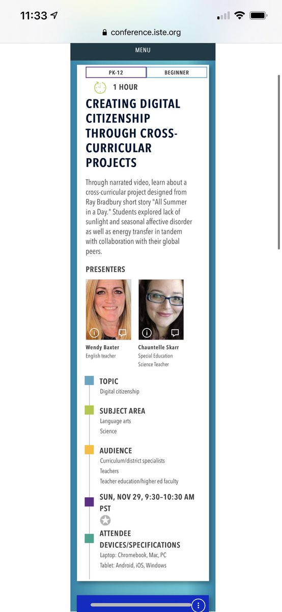 skubsama20's tweet photo. Currently watching @cskarr0824 &amp; @wkbaxter present their incredible work at #ISTE20! 

There are also participants from 🇲🇽, 🇵🇷, 🇬🇷, &amp; around the 🇺🇸 in the presentation! Wendy &amp; Chauntelle are spreading the #mortonpride #orgullomorton around the 🌎! 

So proud of you both! 🤩🎤💪 https://t.co/QOihOAuydc