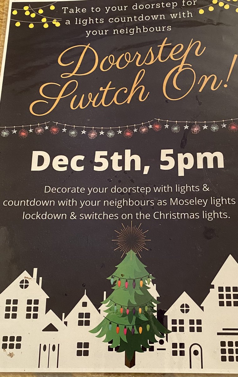 Izzy Knowles 🔶🇬🇧🇪🇺 🌎🕊️ (@gardensinboots) on Twitter photo The #moseley Christmas tree & lights go up this week. We can’t have a formal switch on so we’re inviting you to #lightuplockdown from your doorstep. Switch your lights on (or off and on again) at 5pm Saturday & wish your neighbours good cheer for #xmas2020 <a href="/Moseley_Lights/">Moseley Christmas</a> The #moseley Christmas tree & lights go up this week. We can’t have a formal switch on so we’re inviting you to #lightuplockdown from your doorstep. Switch your lights on (or off and on again) at 5pm Saturday & wish your neighbours good cheer for #xmas2020 <a href="/Moseley_Lights/">Moseley Christmas</a>