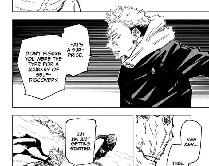 yea he definitely feels pure anger/rage over their actions but it says a lot that yuji wanted to trust sukuna. with mahito it's not abt trust, yuji wanted to end him from the start but idk.. in this chapter yuji just seems eerily calm with mahito, conversing with him even 