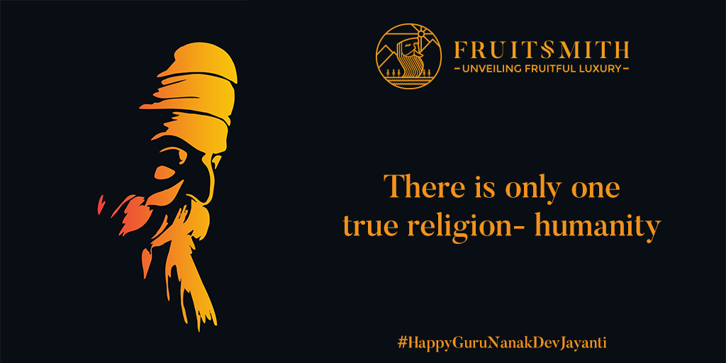 thefruitsmith's tweet photo. Have faith in him and his way of doing things, you will be only reaping benefits at the end.

#HappyGuruNanakDevJayanti #Fruitsmith #Guruparv https://t.co/6sSmKDGvmv