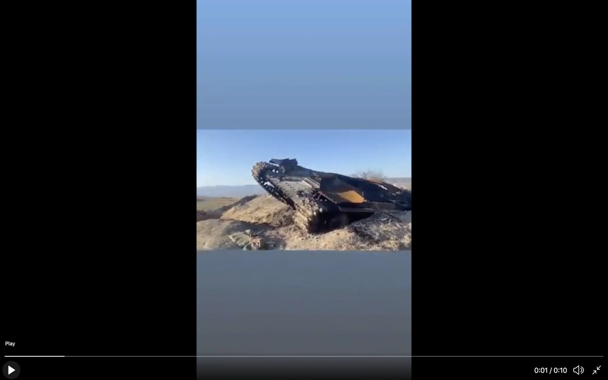 20. Some more old losses + stuff missed these via  @khalfaguliyevPic 1) T-72B or AV. Unclear but probably #275 + a triangle before it (NKR/AR numbering)P 2+3) from 2 videos of apparently same destroyed T-72 Camouflage on barrel suggest NKR/ArmenianPic 4) A damaged NKR URAL-4320