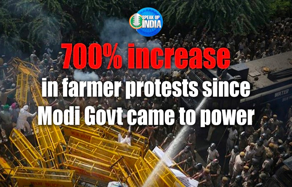 INCIndia's tweet photo. Such a significant increase in protests is a definitive sign that farmers are opposed to the draconian policies of the BJP govt. 

#SpeakUpForFarmers to extend your support to them. https://t.co/qylkwUizaR