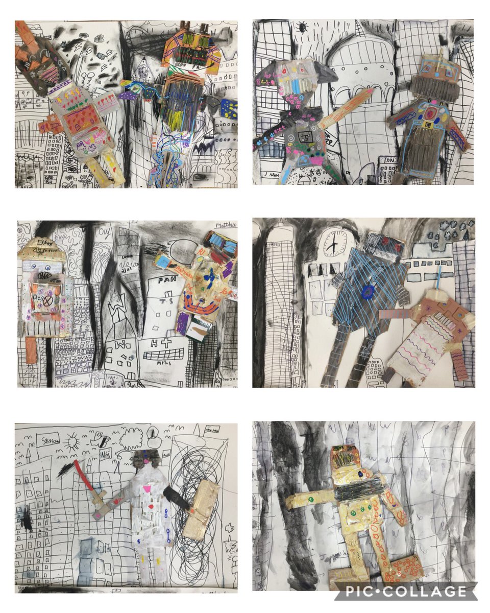 artcstanley's tweet photo. Love this project with Year 3 looking at Fabric Lenny’s cardboard robots 💕 https://t.co/PMNgGtLGHH