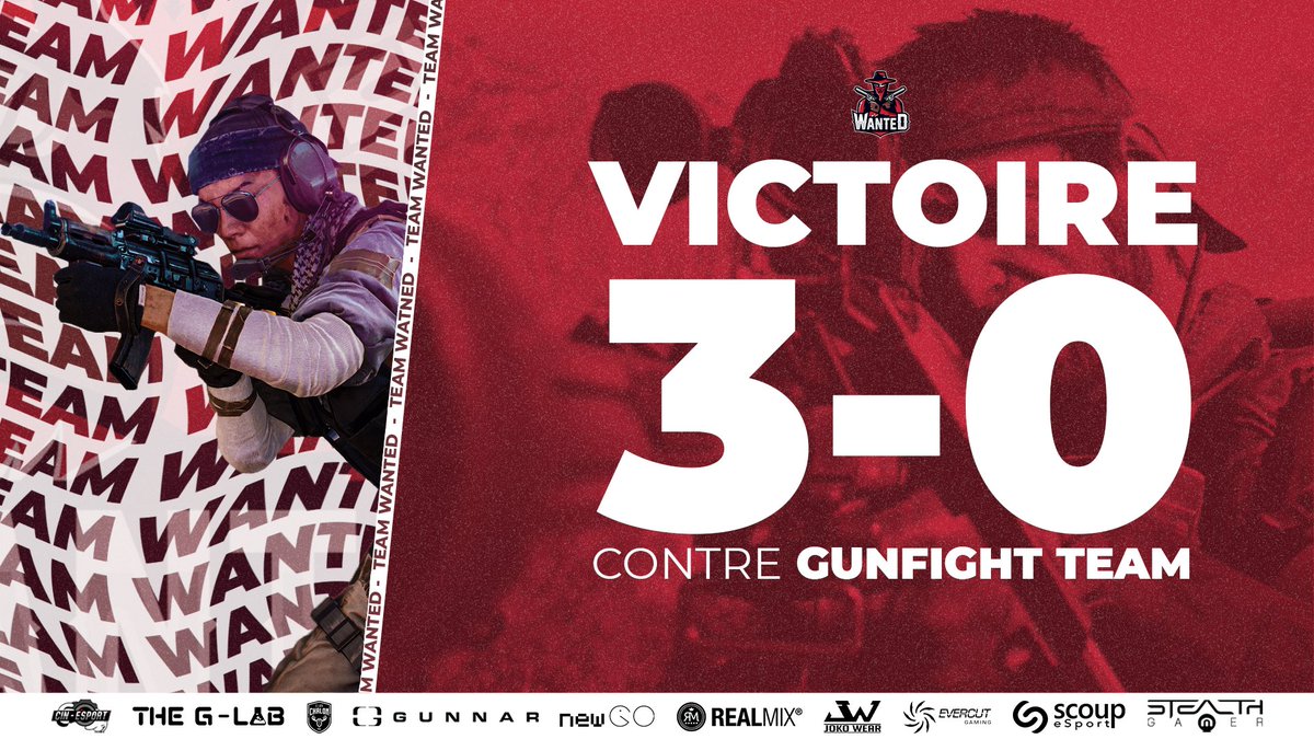 WanteD_TeamFR's tweet photo. [@ECC_FR ] #ColdWar 

Nous remportons notre demi-finale face aux #Gunfightteam

Score▶️3-0✅

HP▶️250-189✅
RD▶️6-4✅
Controle▶️3-0✅

Nous serons en finale demain soir🆚#Team2002

Belle après-midi avec ce qualifier #1 plein de rebondissements 🙂

🔴#WanteDREDFight🤠 https://t.co/KfpNnWh1Ps