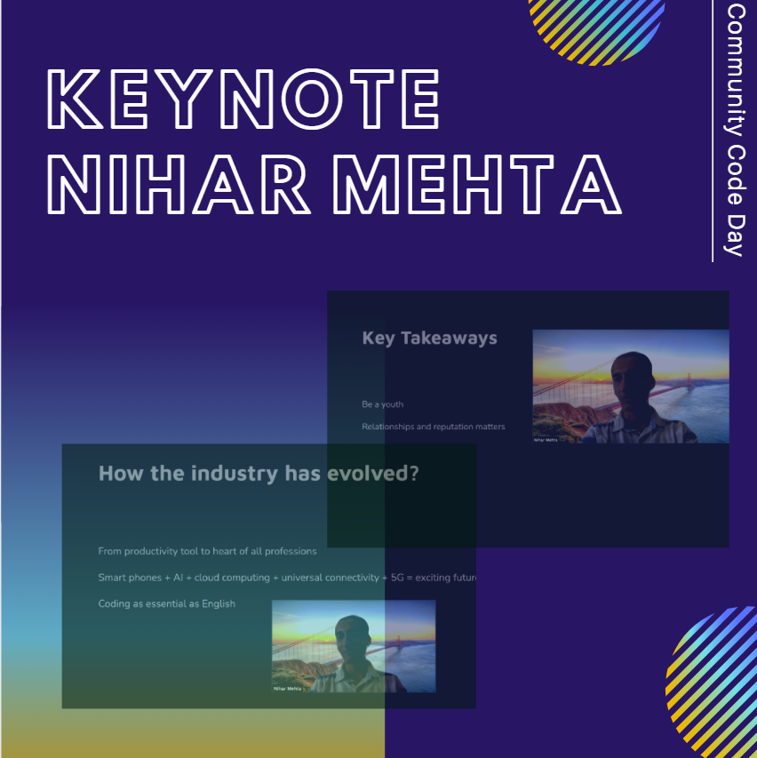 ycomputing's tweet photo. Thank you so much Nihar Mehta for presenting at Community Code Day 2020!
#stem #stemeducation #stemforkids #coding #hackathon #ymm #computerscience #innovation #technology #learn #youthcomputing #ccd #communitycodeday https://t.co/3VBQePz9X5