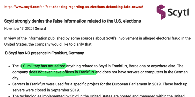 galottom's tweet image. Dümmer wirds nimmer 
#Trump verkündete über seine Mediennetze, in Frankfurt seien Server beschlagnahmt worden, welche die angebliche Wahlfälschung zeigen.
Wie immer bei Trump: alles komplett erlogen.
scytl.com/en/fact-checki…

#elections2020 
#protests2020 #RESIST #freeUSA