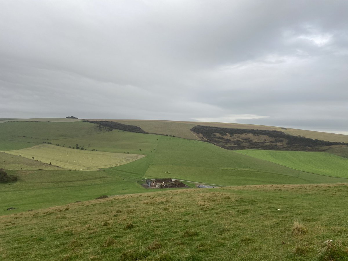 At the bottom of the valley are the remains of farm buildings. This is Norton Farm. 4/9