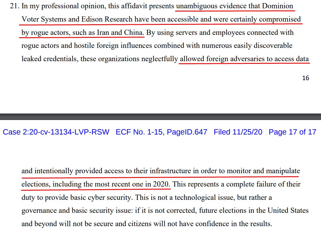 The analyst concludes that this provides "unambiguous evidence" that Dominion & Edison "were certainly compromised by rogue actors, such as Iran and China." By servers & employees connected with rogue actors combined with easily discoverable leaked credentials. . .