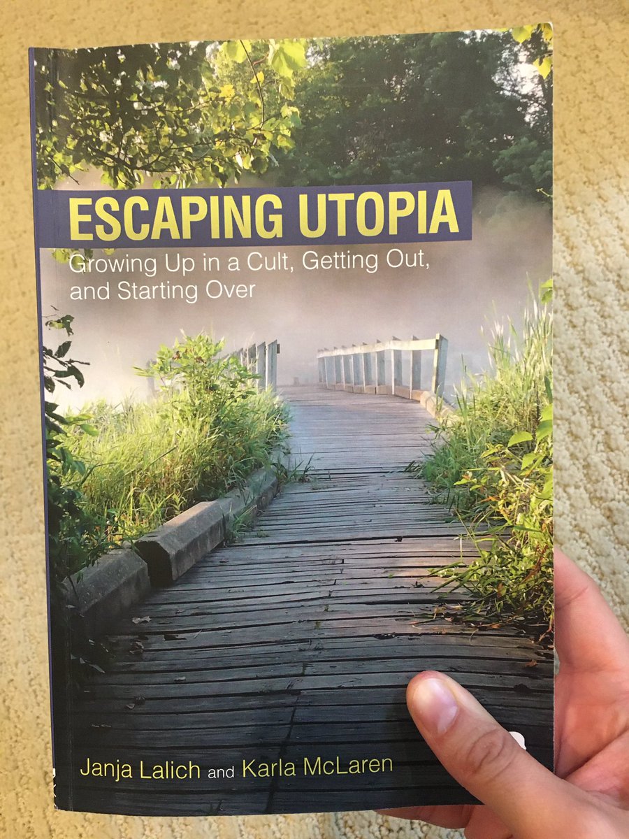 I’ve found the work of  @Janja_Lalich to be particularly helpful in my own journey out of a cultic group.This book is also helpful for loved ones, social services agencies & counseling professionals dealing w cult survivors.